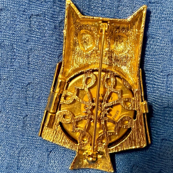 Vintage Avon 60-70s hidden perfume Owl Brooch - Picture 2 of 13